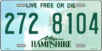 NH license plate 2728104