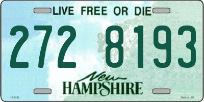 NH license plate 2728193