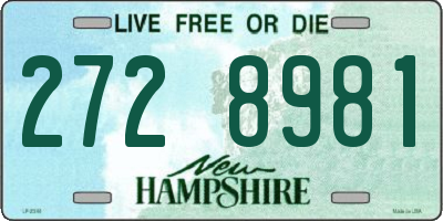 NH license plate 2728981
