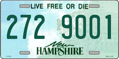 NH license plate 2729001