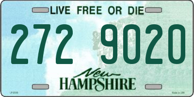 NH license plate 2729020