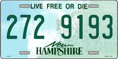 NH license plate 2729193