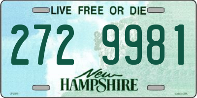 NH license plate 2729981