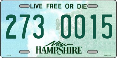 NH license plate 2730015