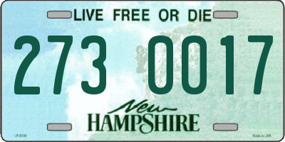 NH license plate 2730017
