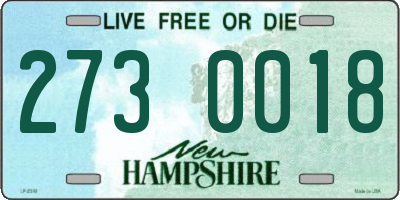 NH license plate 2730018