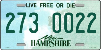 NH license plate 2730022