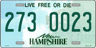 NH license plate 2730023