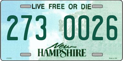 NH license plate 2730026