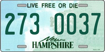 NH license plate 2730037