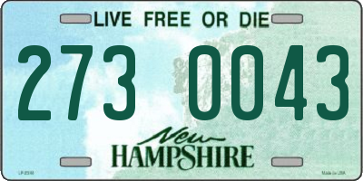 NH license plate 2730043