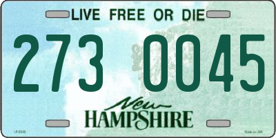 NH license plate 2730045