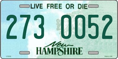 NH license plate 2730052