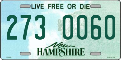 NH license plate 2730060