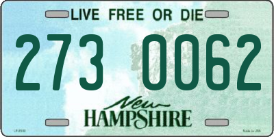 NH license plate 2730062