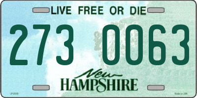 NH license plate 2730063
