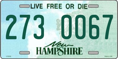 NH license plate 2730067