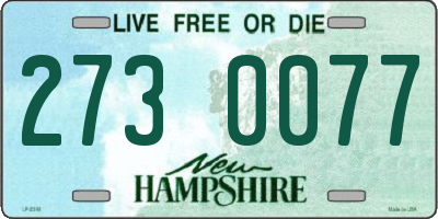 NH license plate 2730077