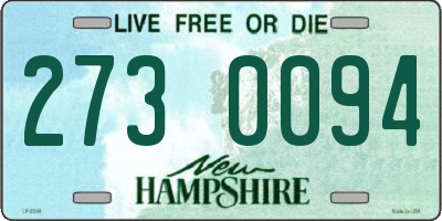 NH license plate 2730094