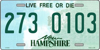 NH license plate 2730103