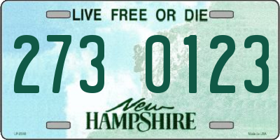 NH license plate 2730123