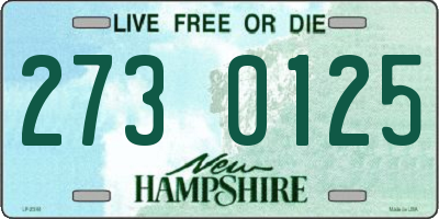 NH license plate 2730125