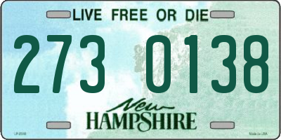 NH license plate 2730138