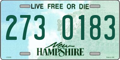 NH license plate 2730183