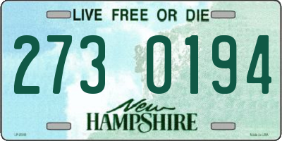 NH license plate 2730194