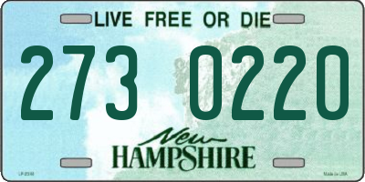 NH license plate 2730220