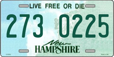 NH license plate 2730225