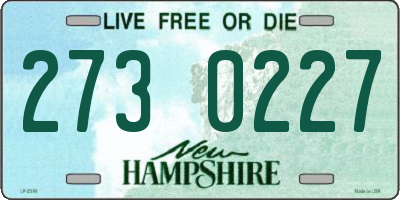NH license plate 2730227