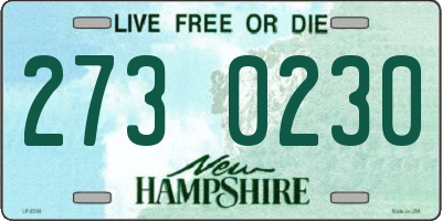 NH license plate 2730230