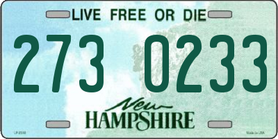 NH license plate 2730233