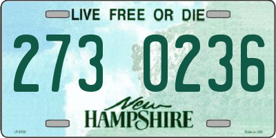 NH license plate 2730236