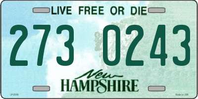 NH license plate 2730243