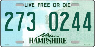 NH license plate 2730244