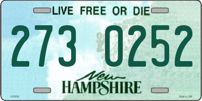 NH license plate 2730252