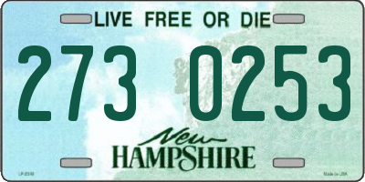 NH license plate 2730253