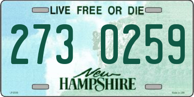 NH license plate 2730259