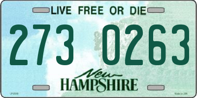 NH license plate 2730263
