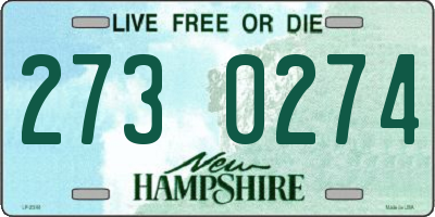 NH license plate 2730274