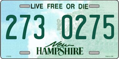 NH license plate 2730275