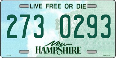 NH license plate 2730293