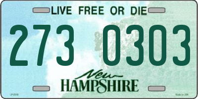 NH license plate 2730303