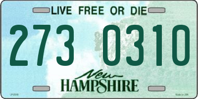 NH license plate 2730310