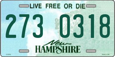 NH license plate 2730318