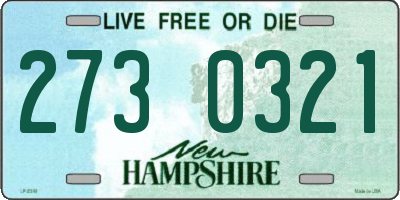 NH license plate 2730321