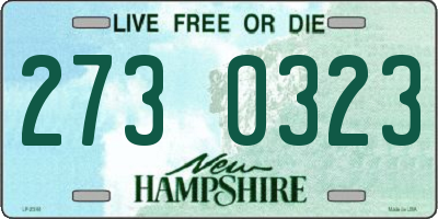NH license plate 2730323