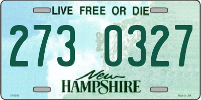 NH license plate 2730327